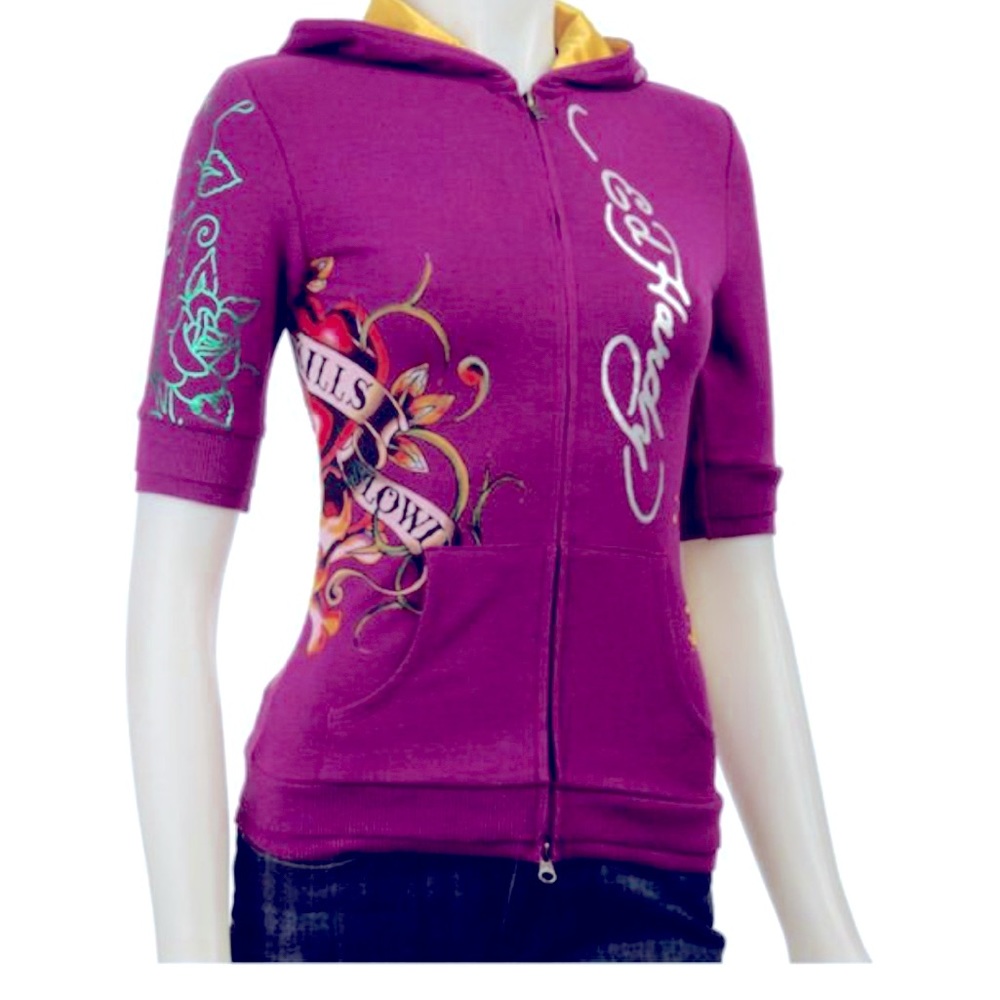 Ed Hardy Intimates Zip Up Hoodie